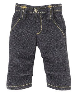 Denim Half Pants (Black) (Fashion Doll)