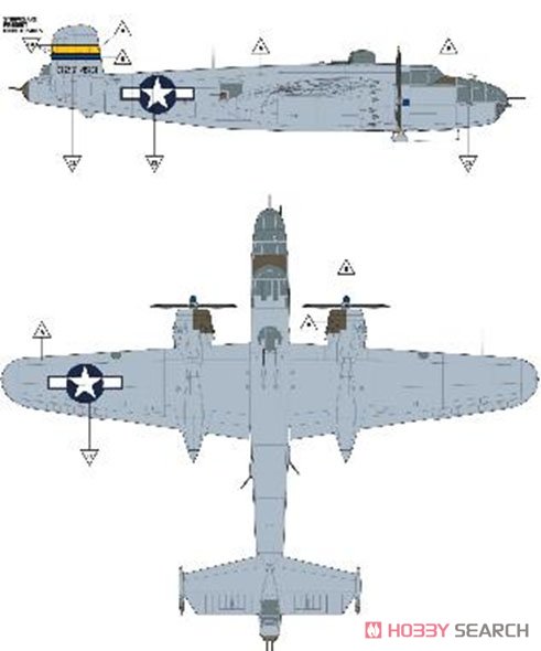 B-25J ミッチェル グラスノーズ over MTO (プラモデル) 塗装4