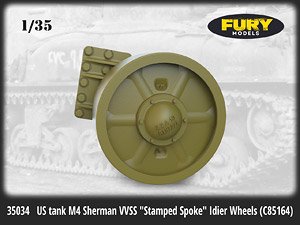 US Tank M4 Sherman VVSS `Stamped Spoke` Idier Wheels (C85164) (Plastic model)