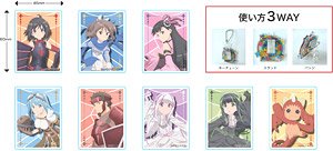 Bofuri: I Don`t Want to Get Hurt, so I`ll Max Out My Defense. Trading Acrylic Badge Stand Key Chain (Set of 8) (Anime Toy)
