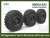 Sagged Wheel Set `Kama` for 6X6 Truck Kamaz -5350 (6 Pieces) (for Zvezda) (Plastic model) Other picture1