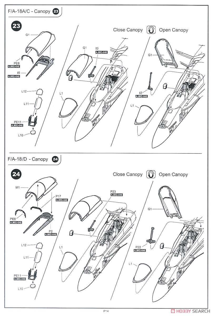 F/A-18A/C/D VFC-12 & VFA-204 Aggressor (Plastic model) Assembly guide11