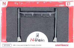 21721K (N) SBB - Cross Span Bridge for 2 Tracks (2 Units) (Catenary Pole for Dual Track (Swiss) (Set of 2)) (Model Train)