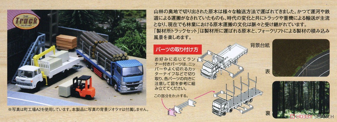 ザ・トラックコレクション 製材所トラックセット (3台セット) (鉄道模型) 解説1