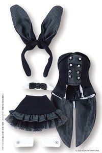 Happy Bunny Dress Set (Black) (Fashion Doll)