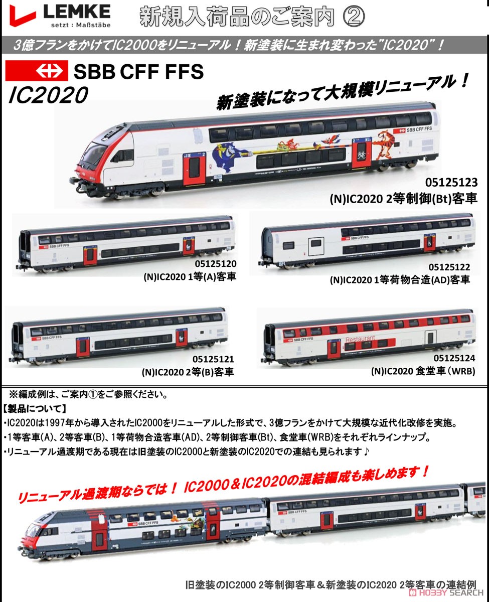 H25123 (N) IC2020 2等制御(Bt)客車 ★外国形モデル (鉄道模型) その他の画像2