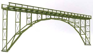 (HO) HK60-g 上路式アーチ橋 (単線) グリーン (鉄道模型)