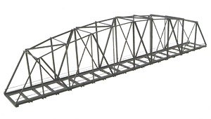 (HO) B50 曲弦トラス鉄橋 (単線) グレー (鉄道模型)