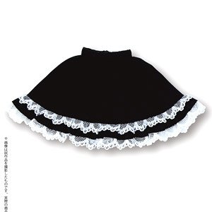 PNS Preppy Frill Tiered Skirt II (Black) (Fashion Doll)