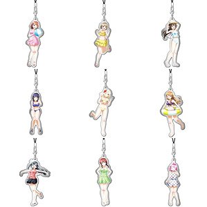 Love Live! Nijigasaki High School School Idol Club Metal Charm Strap Swimsuit Ver. (Set of 9) (Anime Toy)