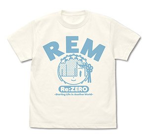 Re: Life in a Different World from Zero Rem Face T-Shirt Vanilla White XL (Anime Toy)