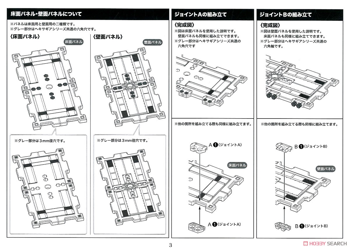 ヘキサギア ブロックベース02 パネルオプションA (プラモデル) 設計図1