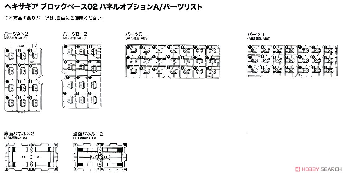ヘキサギア ブロックベース02 パネルオプションA (プラモデル) 設計図5