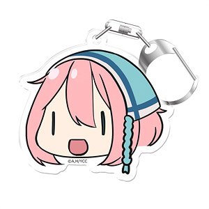 Yurucamp Face Stamp Key Ring Nadeshiko Kagamihara Eastwood Ver. (Anime Toy)