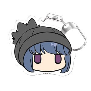 Yurucamp Face Stamp Key Ring Rin Shima Takabocchi Ver. (Anime Toy)