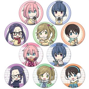 Yurucamp Trading Can Badge (Set of 10) (Anime Toy)