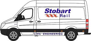 (OO) メルセデス スプリンター バン Stobart Rail (鉄道模型)