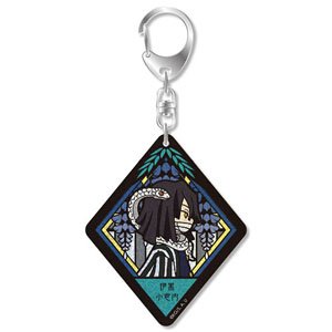 Vetcolo Demon Slayer: Kimetsu no Yaiba Glitter Acrylic Key Ring [12. Obanai Iguro] (Anime Toy)