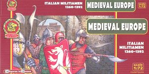 Italian Militiamen 1260-1392 (16 Types, 24 Pieces Each) (Plastic model)