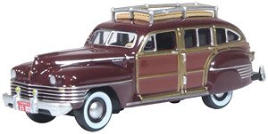 (HO) クライスラー T & C ウッディ ワゴン 1942 リーガルマルーン (鉄道模型)