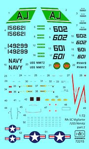 RA-5C Vigilante USS Nimitz 1976-77 / Part 2 (Decal)