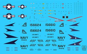 RA-5C `Vigilante` RVAH-6 USS Nimitz 1978 / Part 3 (Decal)