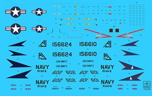 RA-5C 「ヴィジランティ」 RVAH-6 USSニミッツ 1978 (デカール)