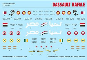 カタール空軍/エジプト空軍/インド空軍 ラファール デカールセット (デカール)