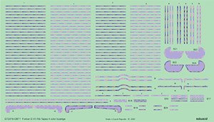 フォッカーD.VII 4色 ローゼンジ リブテープ (エデュアルド用) (デカール)