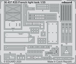 フランス軽戦車 R35 エッチングパーツ (タミヤ用) (プラモデル)