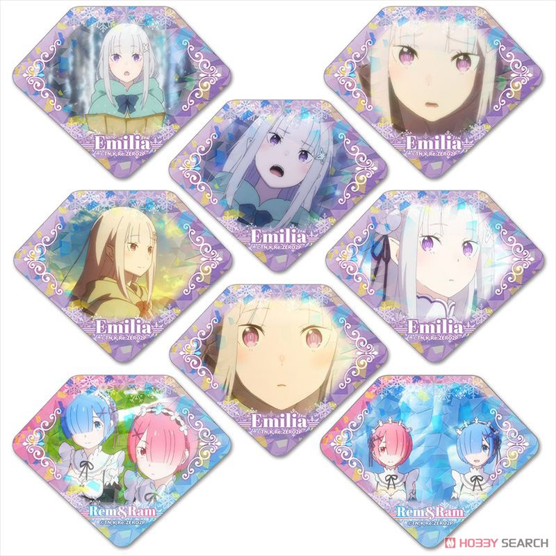 Re:Zero -Starting Life in Another World- Trading Prism Badge (Set of 8) (Anime Toy) Item picture1