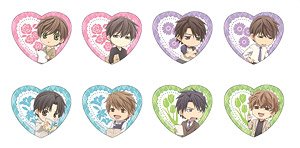 [Sekai-ichi Hatsukoi: Propose-hen] Heart-shaped Glitter Acrylic Badge (Set of 8) (Anime Toy)