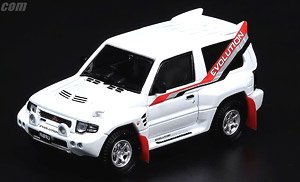 三菱 パジェロ エボリューション ホワイト With Extra Wheels (ミニカー)