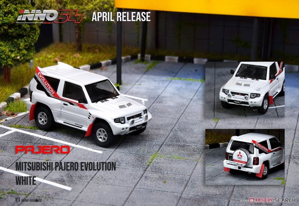 Mitsubishi Pajero Evolution White with Extra Wheels (Diecast Car) Other picture1
