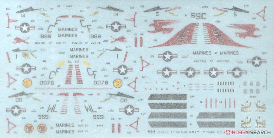 A-4E Skyhawk `VMAT-102 Skyhawks` (Set of 2) (Plastic model) Contents2