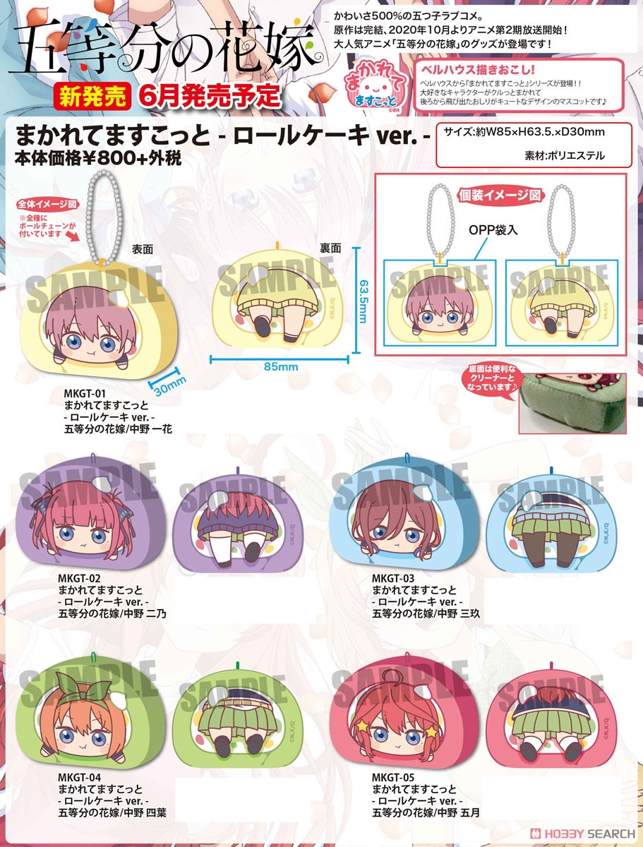Makarete Mascot Roll Cake Ver. The Quintessential Quintuplets Nino Nakano (Anime Toy) Other picture1