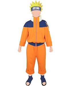 Naruto Naruto Uzumaki Shonen Hen Costume Set Mens L (Anime Toy)