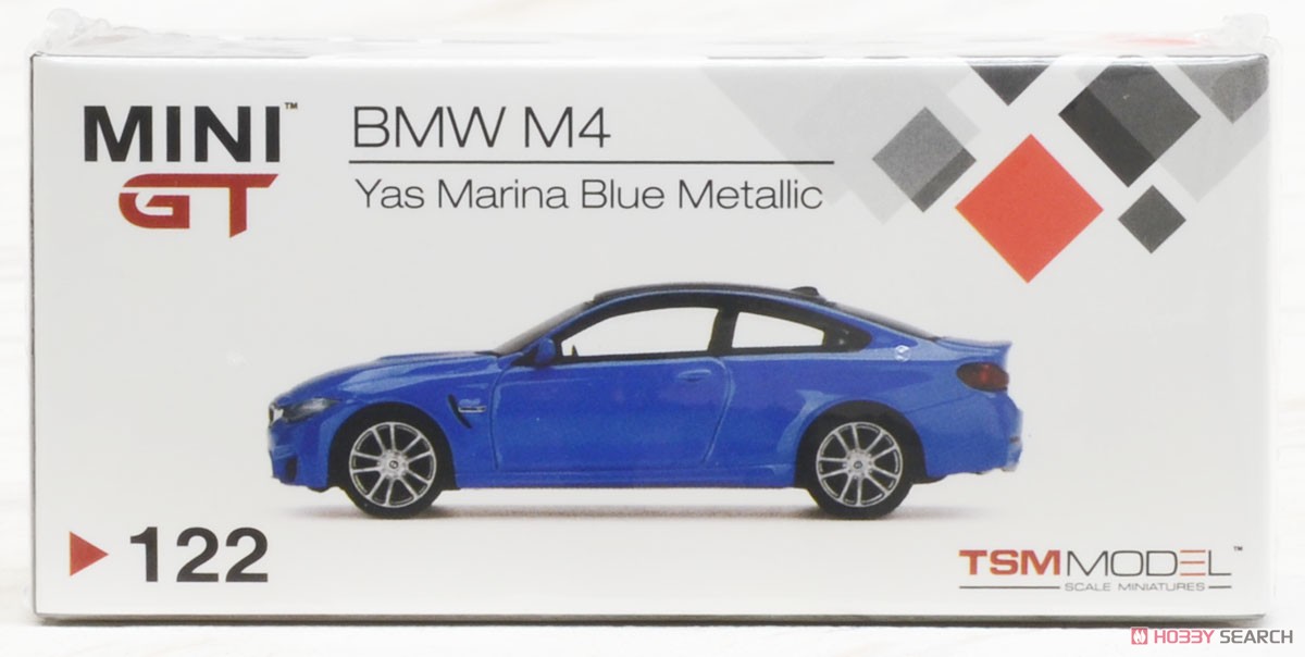 BMW M4 (F82) Yas Marina Blue Metallic (LHD) (Diecast Car) Package1