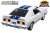 Charlie`s Angels 1976 Ford Mustang Cobra II - White with Blue Racing Stripes (ミニカー) 商品画像6