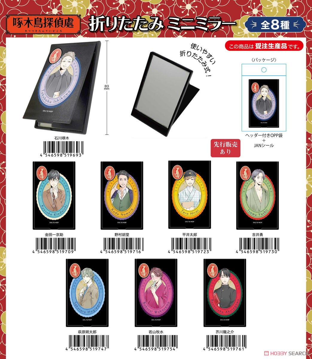 Woodpecker Detective`s Office Folding Mini Mirror (Isamu Yoshii) (Anime Toy) Other picture1