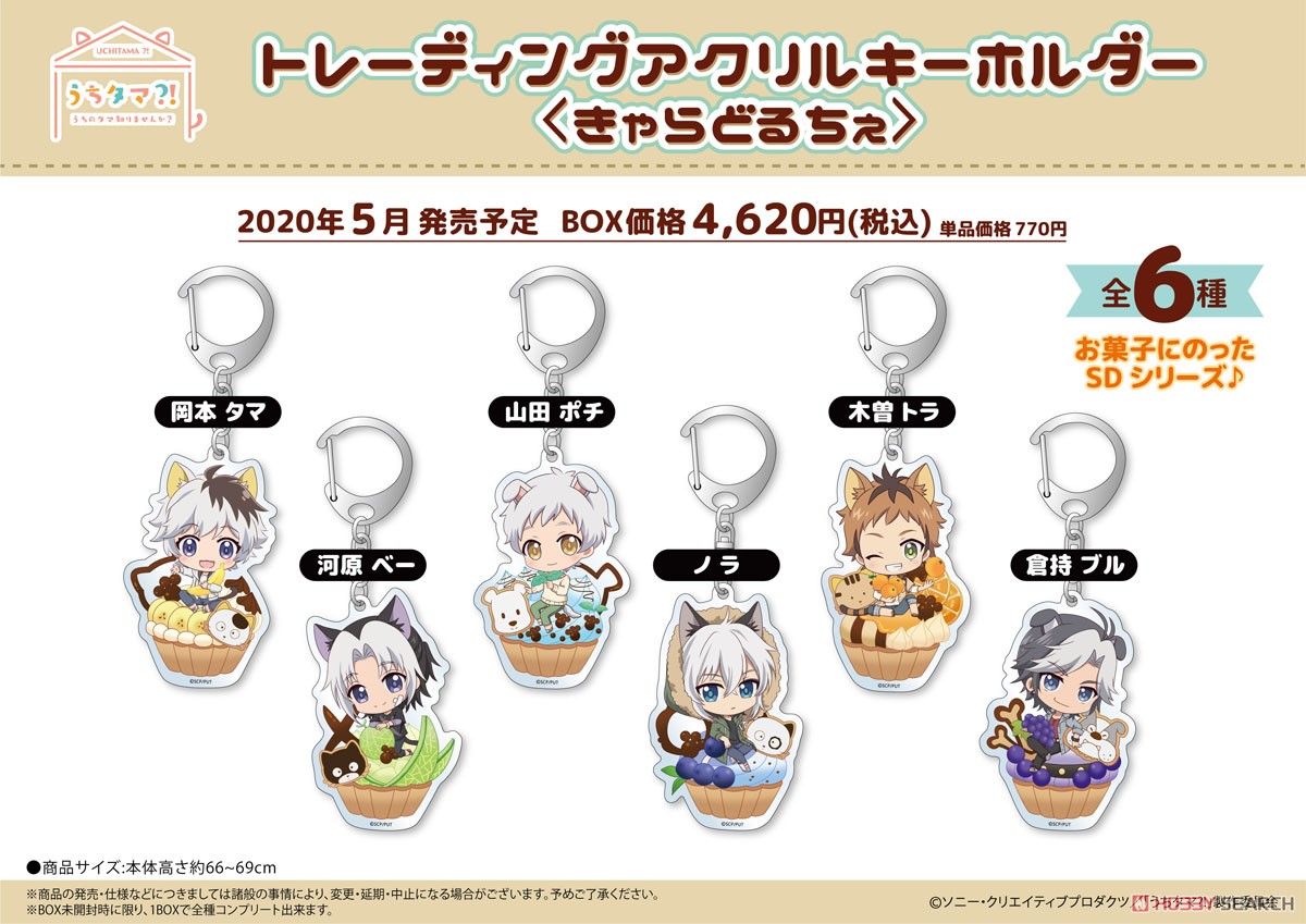 Uchitama?! Have You Seen My Tama? Trading Acrylic Key Ring [Chara-Dolce] (Set of 6) (Anime Toy) Item picture2