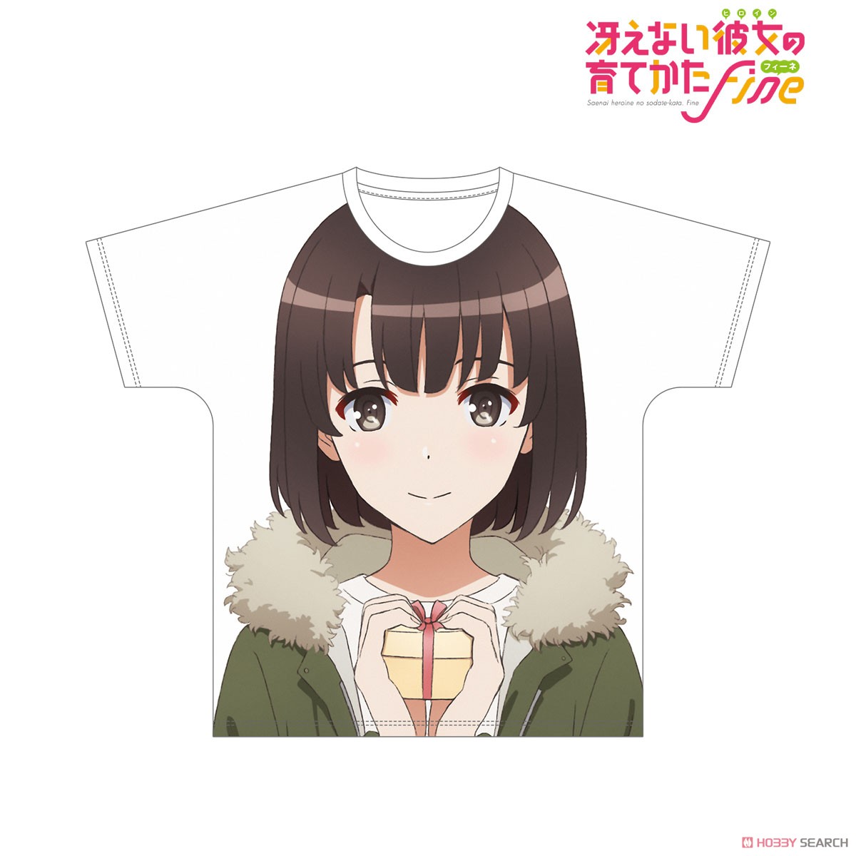 Saekano: How to Raise a Boring Girlfriend Fine Especially Illustrated Megumi Kato Valentine Ver. Full Graphic T-Shirt Unisex M (Anime Toy) Item picture1