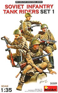 Soviet Infantry Tank Riders Set 1 (Plastic model)