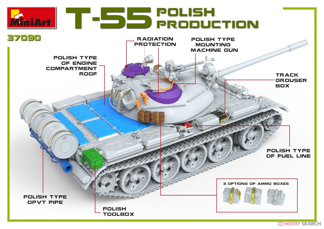 T-55A ポーランド製 (プラモデル) その他の画像1