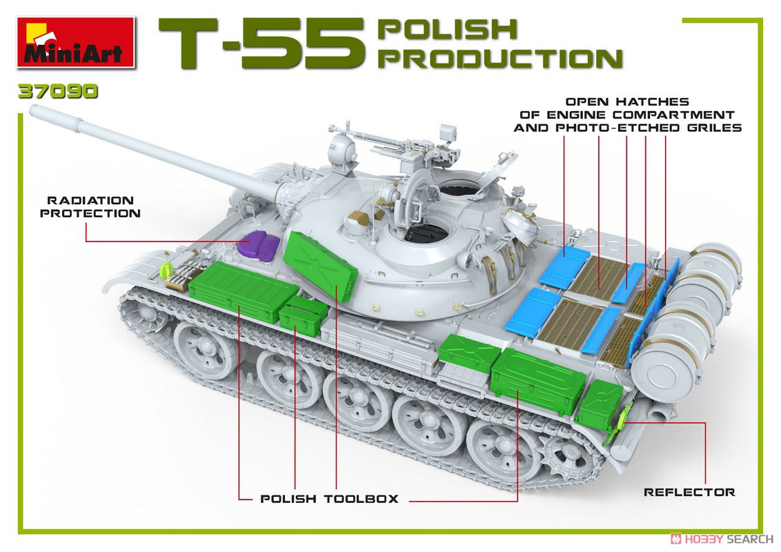 T-55A ポーランド製 (プラモデル) その他の画像3