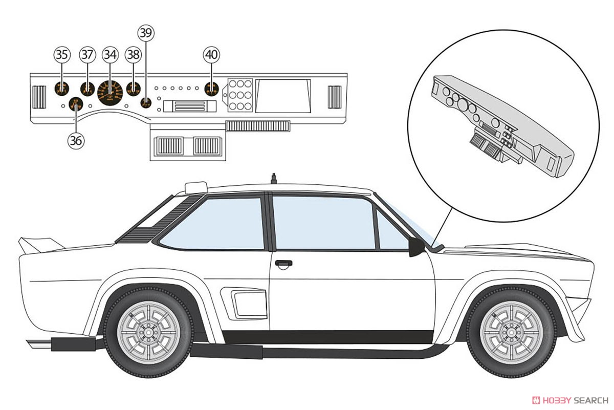 フィアット131アバルト ジョリークラブ 1980 サンレモラリー デカールセット (デカール) その他の画像5