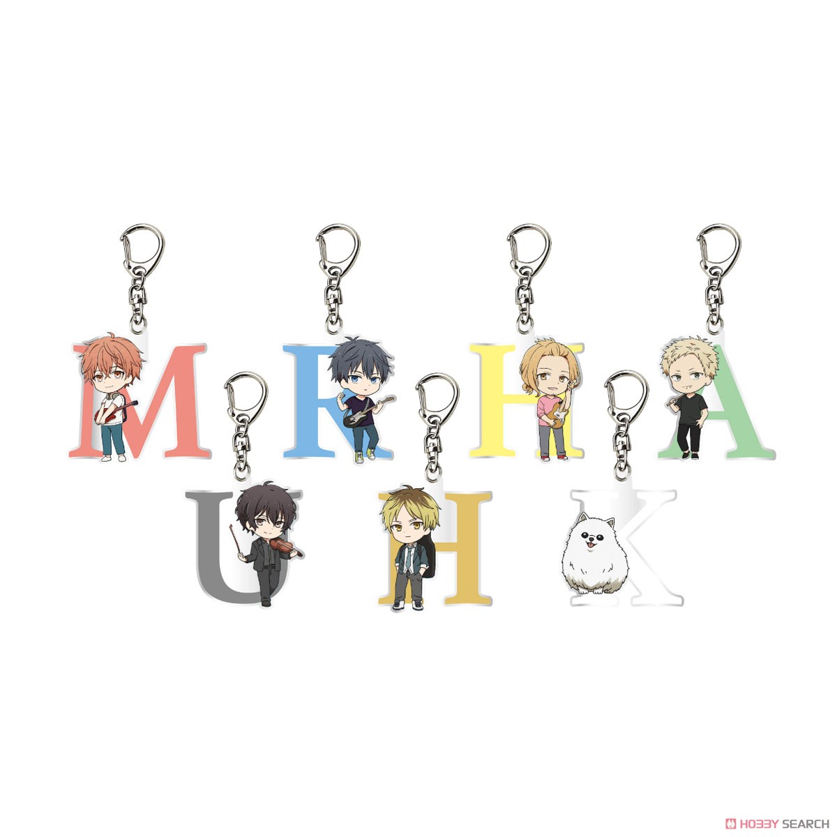 Movie [Given] Trading Initial Key Ring (Set of 7) (Anime Toy) Item picture1