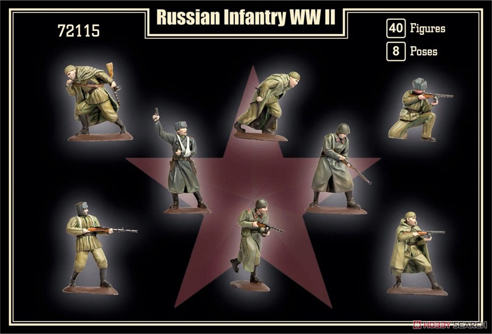 WW.II ロシア軍歩兵 (40体/8ポーズ) (プラモデル) その他の画像1