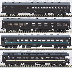 1/80(HO) Limited Express `Tsubame` Coach (J.N.R. Grape Color) Standard Four Car Set (Basic 4-Car Set) (Plastic Product) (Model Train)