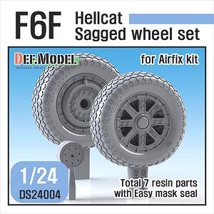 F6F Hellcat Sagged Wheel Set (for Airfix) (Plastic model)